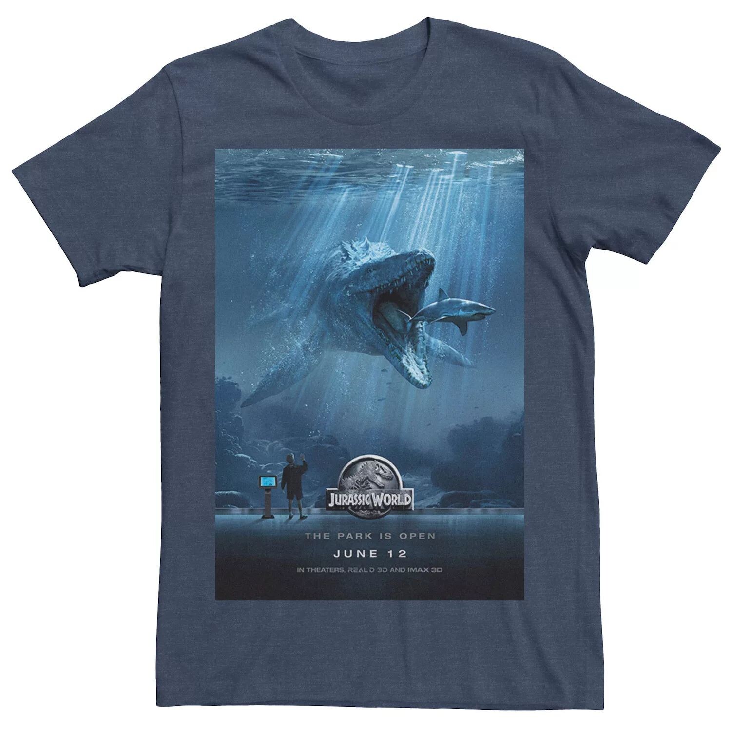Мужская футболка с постером фильма Mosasaurus Jurassic World
Мужская футболка с постером фильма Mosasaurus Jurassic World