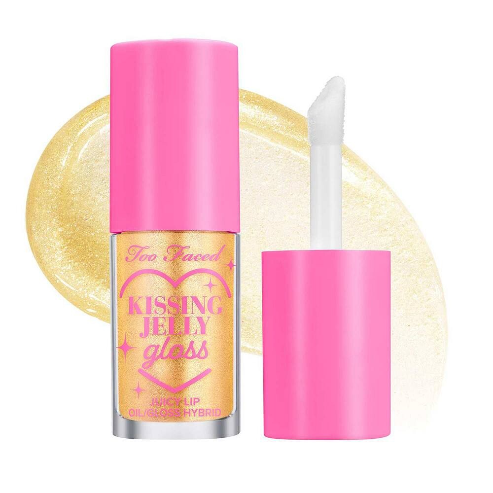 Too Faced Kissing Jelly Увлажняющий блеск-масло для губ, цвет Pina Colada 
Too Faced Kissing Jelly Увлажняющий блеск-масло для губ, цвет Pina Colada