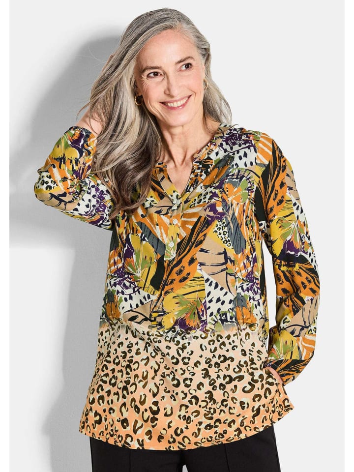 Короткий размер: Блузка Элегантная блузка с принтом, длинные рукава медового цвета/с узором GOLDNER
Короткий размер: Блузка Элегантная блузка с принтом, длинные рукава медового цвета/с узором GOLDNER