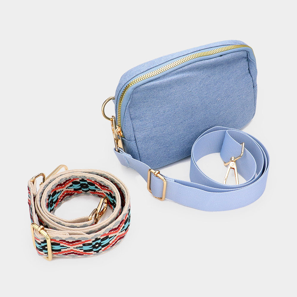 Сумка-слинг из денима со сменным ремнем FASHNZFAB, L.Denim
Сумка-слинг из денима со сменным ремнем FASHNZFAB, L.Denim