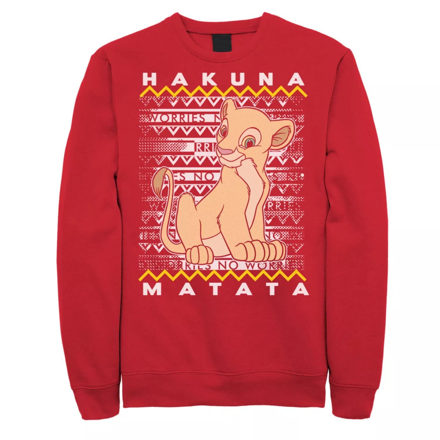 Мужской флисовый пуловер с рисунком Simba Ugly Christmas 's The Lion King Disney 
Мужской флисовый пуловер с рисунком Simba Ugly Christmas 's The Lion King Disney