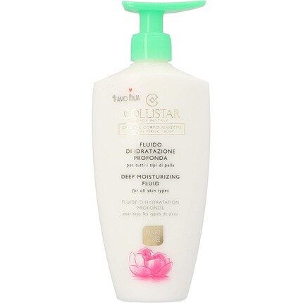 Глубоко увлажняющий лосьон для тела на жидкой основе, 400 мл, Collistar
Глубоко увлажняющий лосьон для тела на жидкой основе, 400 мл, Collistar