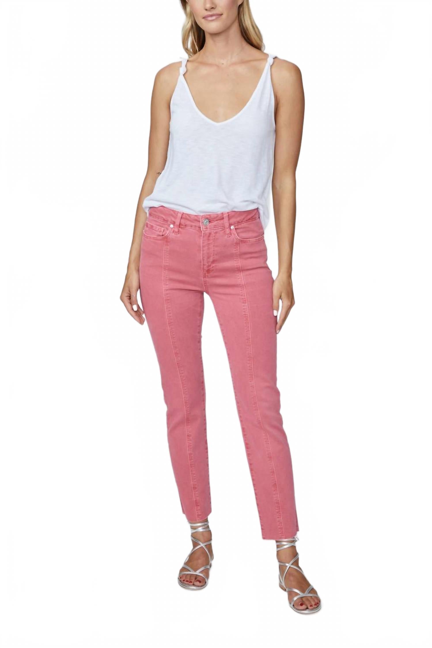 Paige Джинсы Cindy с передними швами, розового цвета
Paige Джинсы Cindy с передними швами, розового цвета