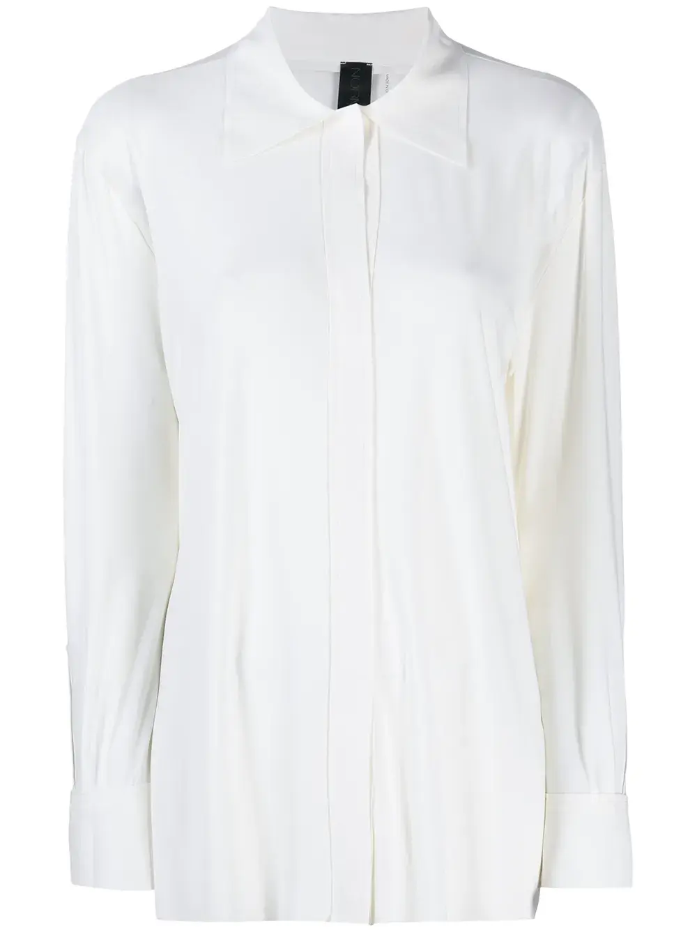 Рубашка с потайной застежкой на пуговицы Norma Kamali, белый
Рубашка с потайной застежкой на пуговицы Norma Kamali, белый