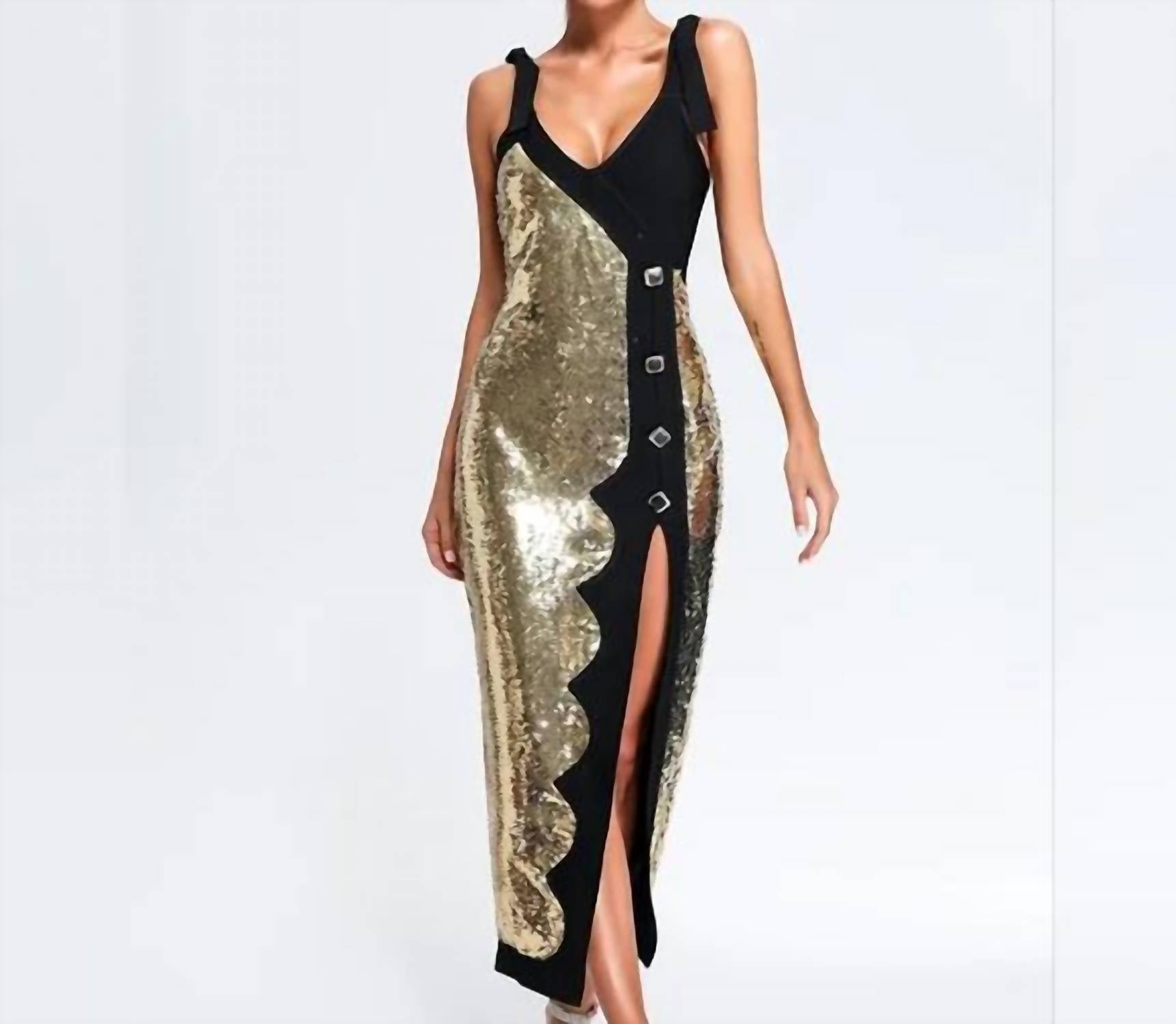 Праздничное блестящее платье в золоте L'ATISTE, золотой
Праздничное блестящее платье в золоте L'ATISTE, золотой