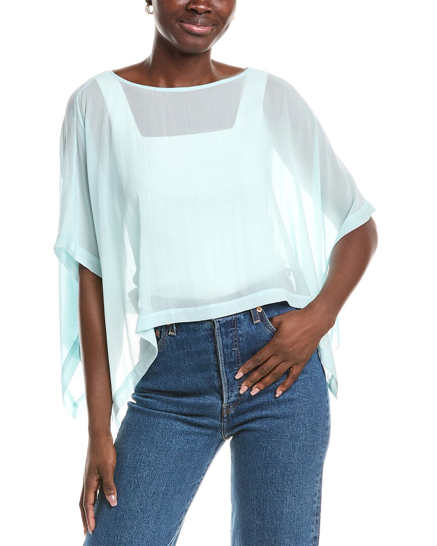 Шелковое пончо EILEEN FISHER, синий 
Шелковое пончо EILEEN FISHER, синий