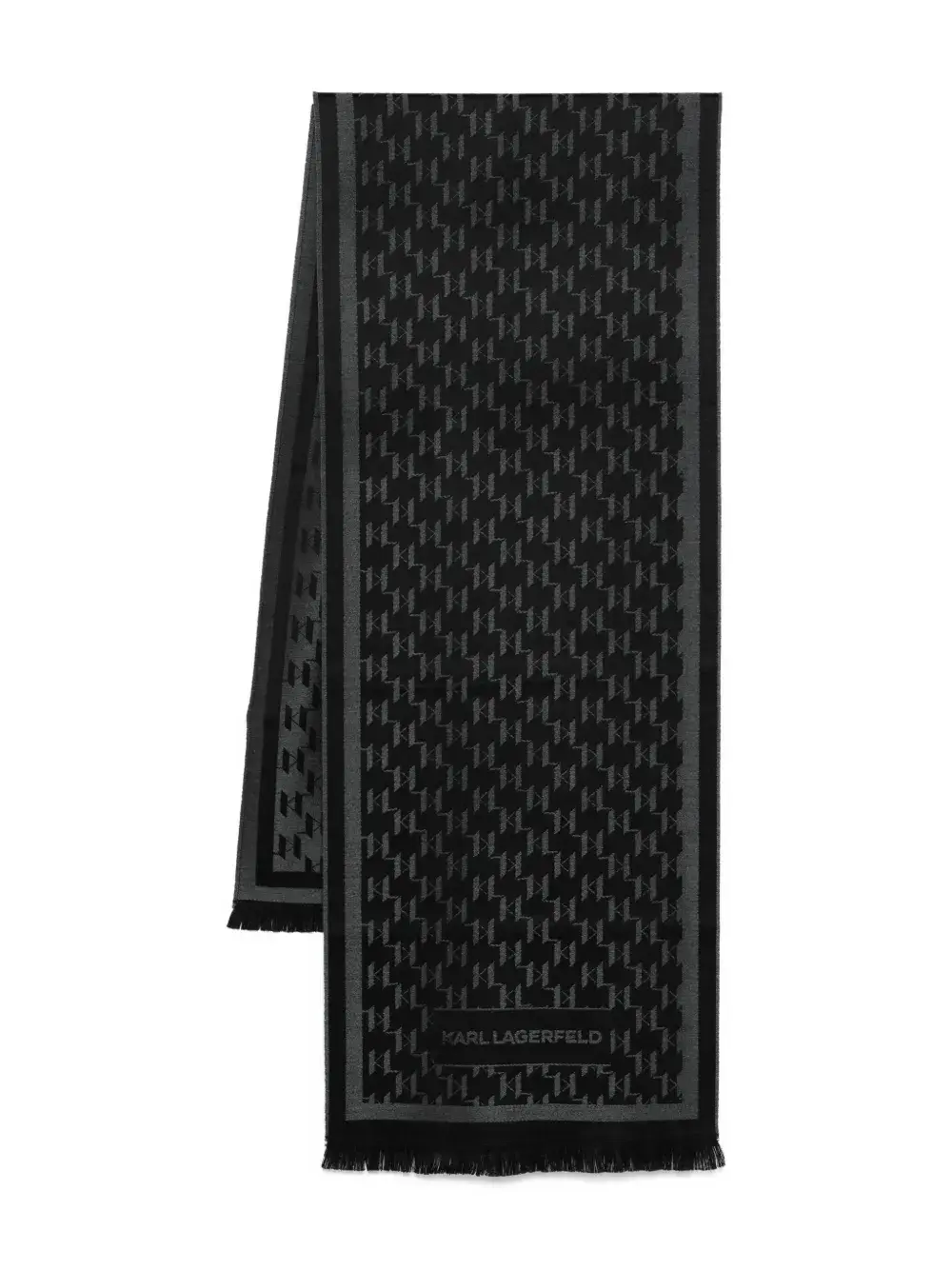 Шарф из смесовой шерсти с монограммой KARL LAGERFELD, черный
Шарф из смесовой шерсти с монограммой KARL LAGERFELD, черный