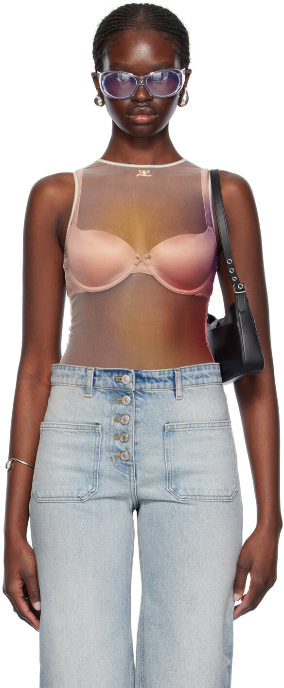 Бежевое боди Aura Courreges 
Бежевое боди Aura Courreges