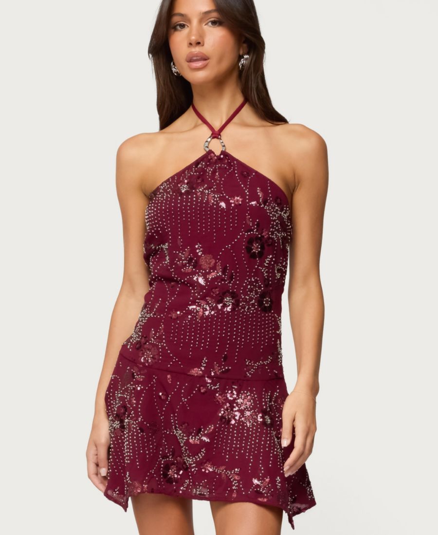Женское мини-платье Adria с бисером и пайетками Edikted, Burgundy
Женское мини-платье Adria с бисером и пайетками Edikted, Burgundy