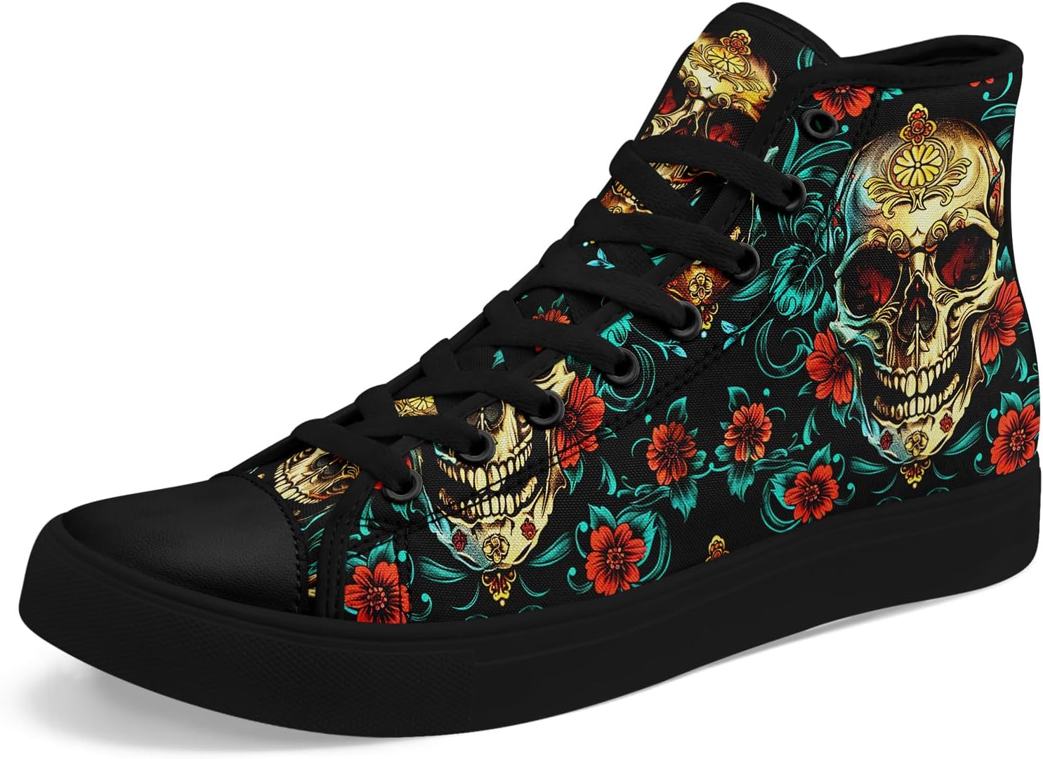 Высокие кеды на шнуровке AWSOLE Gothic Skull для мужчин и женщин, смелый и дерзкий дизайн кроссовок для повседневной носки, плоская подошва для ходьбы, черный/красный/синий
Высокие кеды на шнуровке AWSOLE Gothic Skull для мужчин и женщин, смелый и дерзкий дизайн кроссовок для повседневной носки, плоская подошва для ходьбы, черный/красный/синий