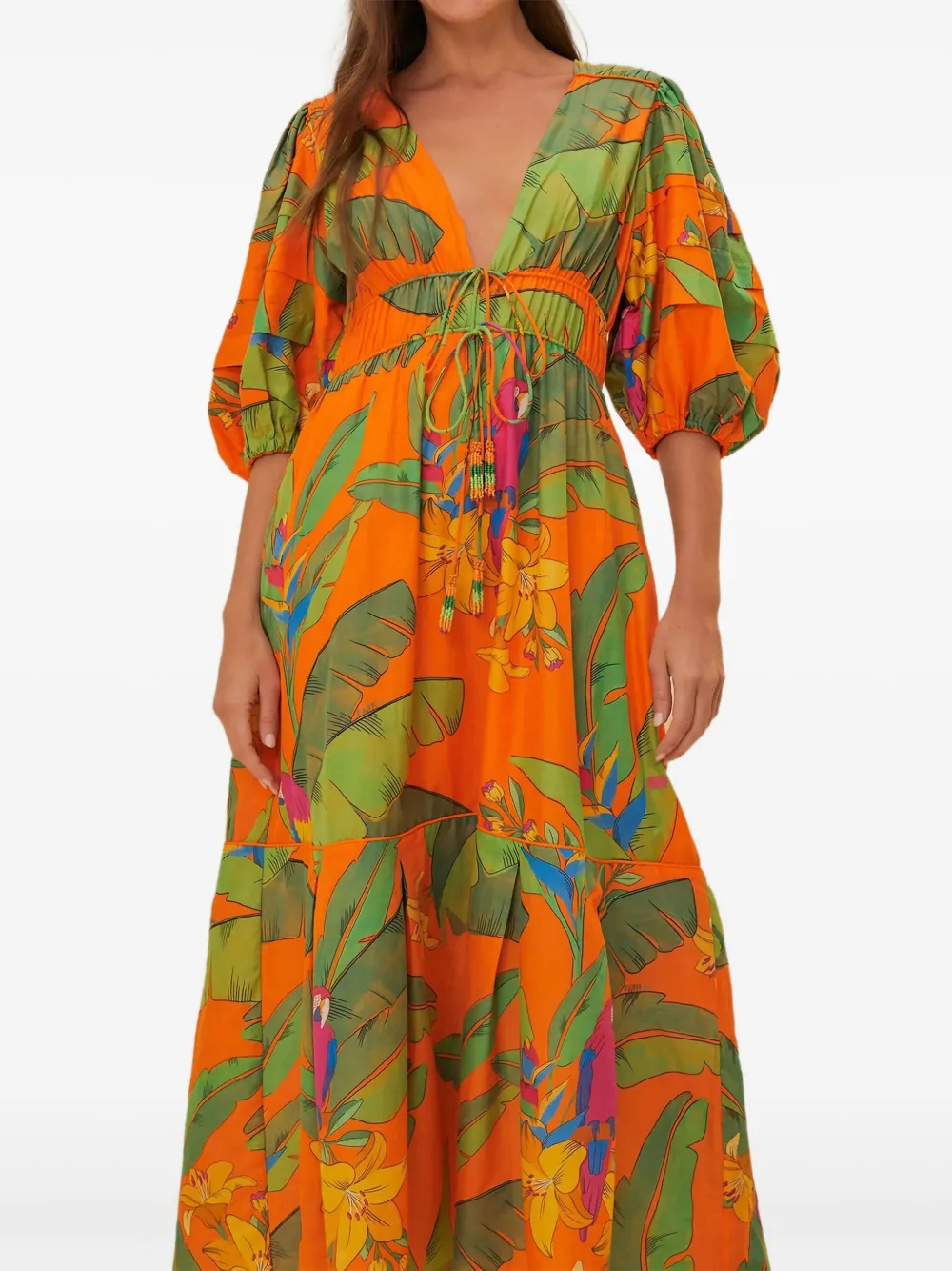 Платье миди с ботаническим принтом FARM Rio, оранжевый
Платье миди с ботаническим принтом FARM Rio, оранжевый
