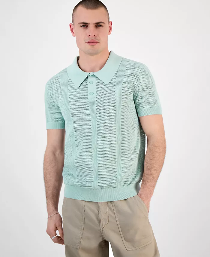 Мужская полосатая поло Elija с сетчатыми вставками GUESS, зеленый
Мужская полосатая поло Elija с сетчатыми вставками GUESS, зеленый