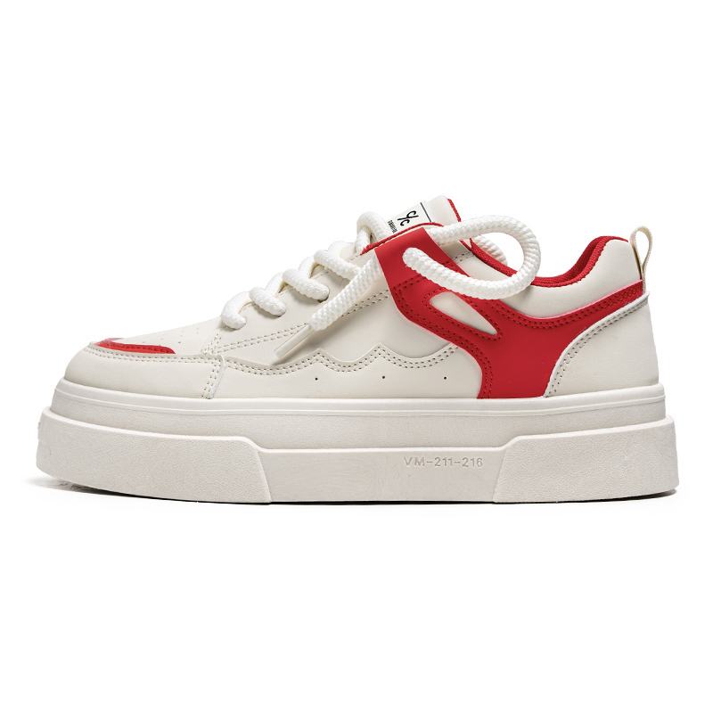 Colorful Creations Высокие устойчивые к истиранию низкие скейтерские кроссовки мужские бело-красные, цвет White Red
Colorful Creations Высокие устойчивые к истиранию низкие скейтерские кроссовки мужские бело-красные, цвет White Red
