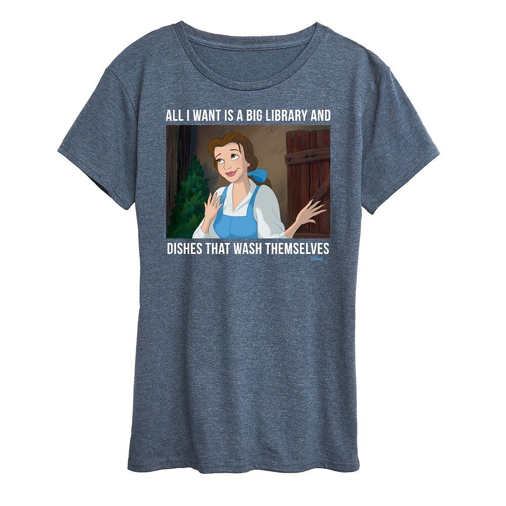 Женская футболка с рисунком библиотеки Disney Princess Belle, цвет Heather Blue
Женская футболка с рисунком библиотеки Disney Princess Belle, цвет Heather Blue