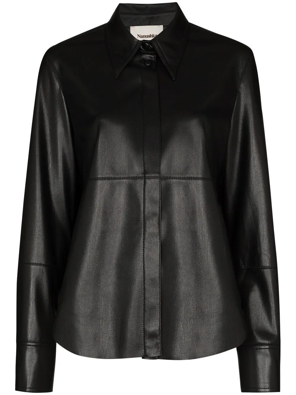 Рубашка с длинными рукавами Nanushka, черный
Рубашка с длинными рукавами Nanushka, черный