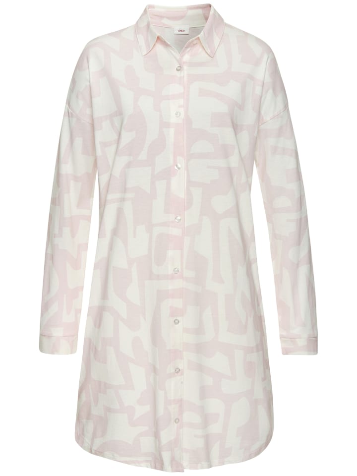 Ночная рубашка в розово-белый узор s.Oliver
Ночная рубашка в розово-белый узор s.Oliver