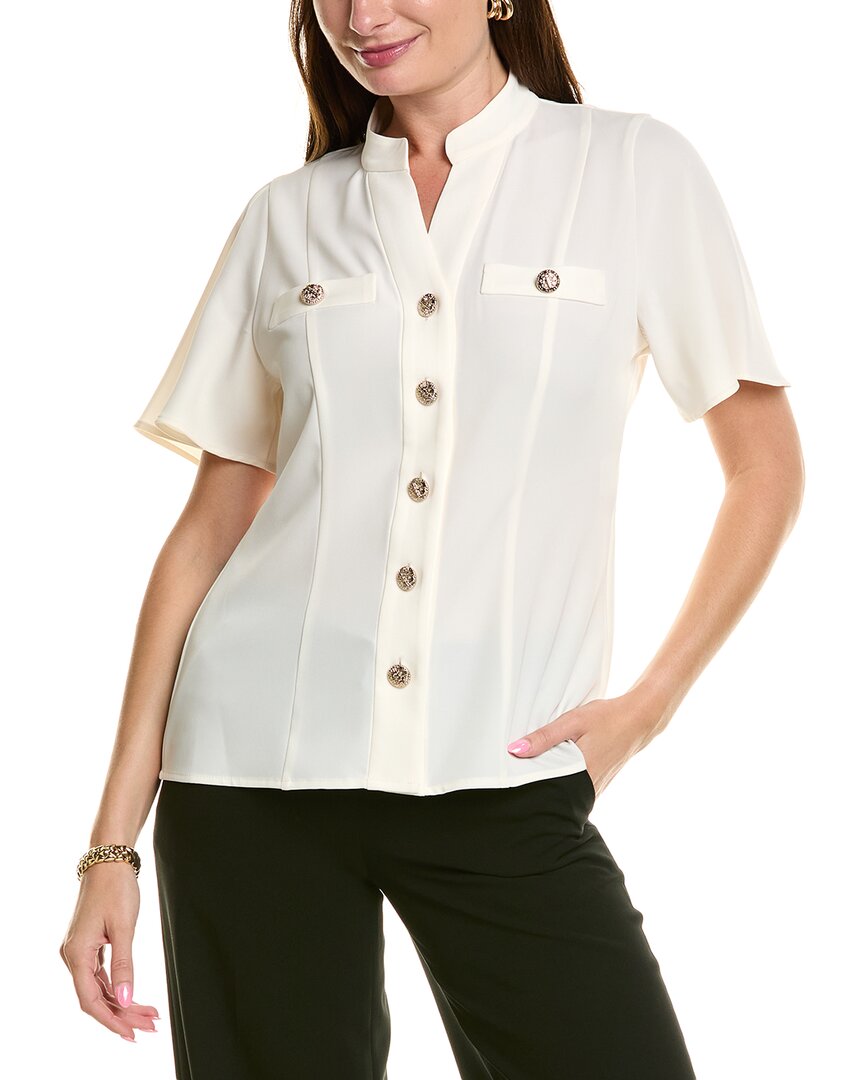 Anne Klein Блуза с фалдами, белый
Anne Klein Блуза с фалдами, белый