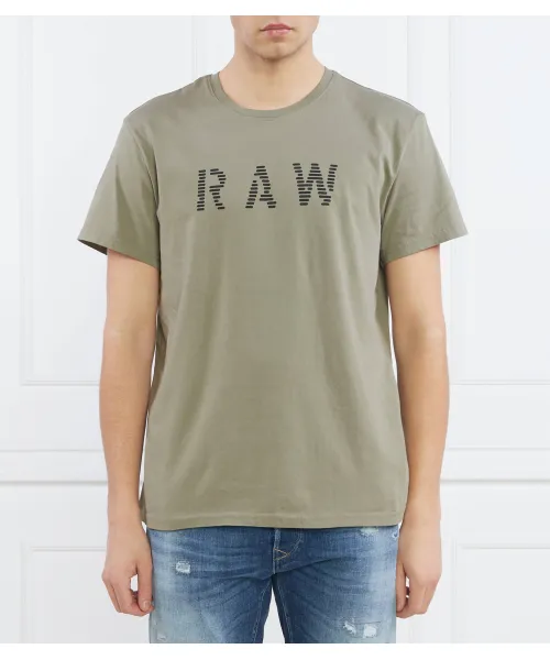 Футболка raw rt Regular fit G-Star Raw, зеленый 
Футболка raw rt Regular fit G-Star Raw, зеленый