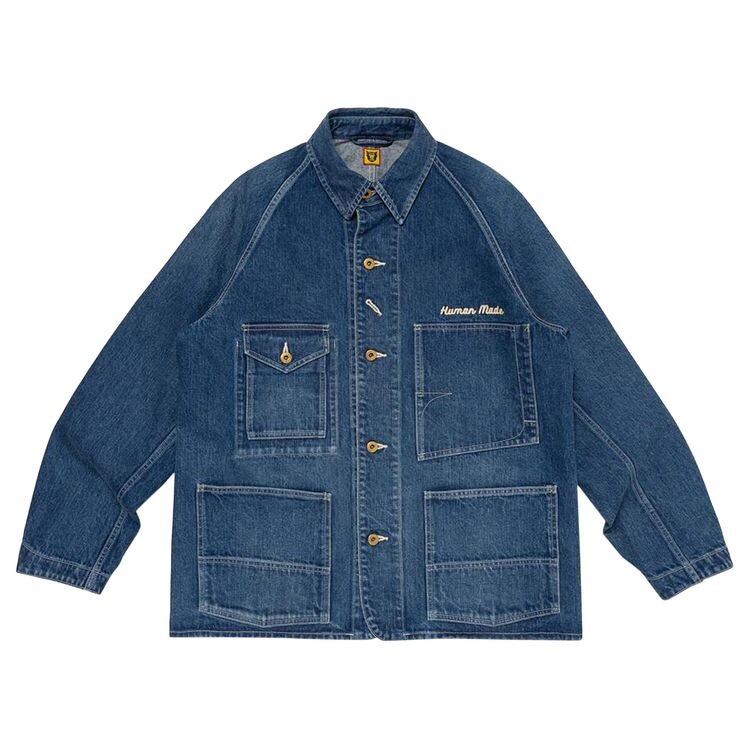 Куртка Human Made Denim Coverall Jacket Indigo, синий 
Куртка Human Made Denim Coverall Jacket Indigo, синий