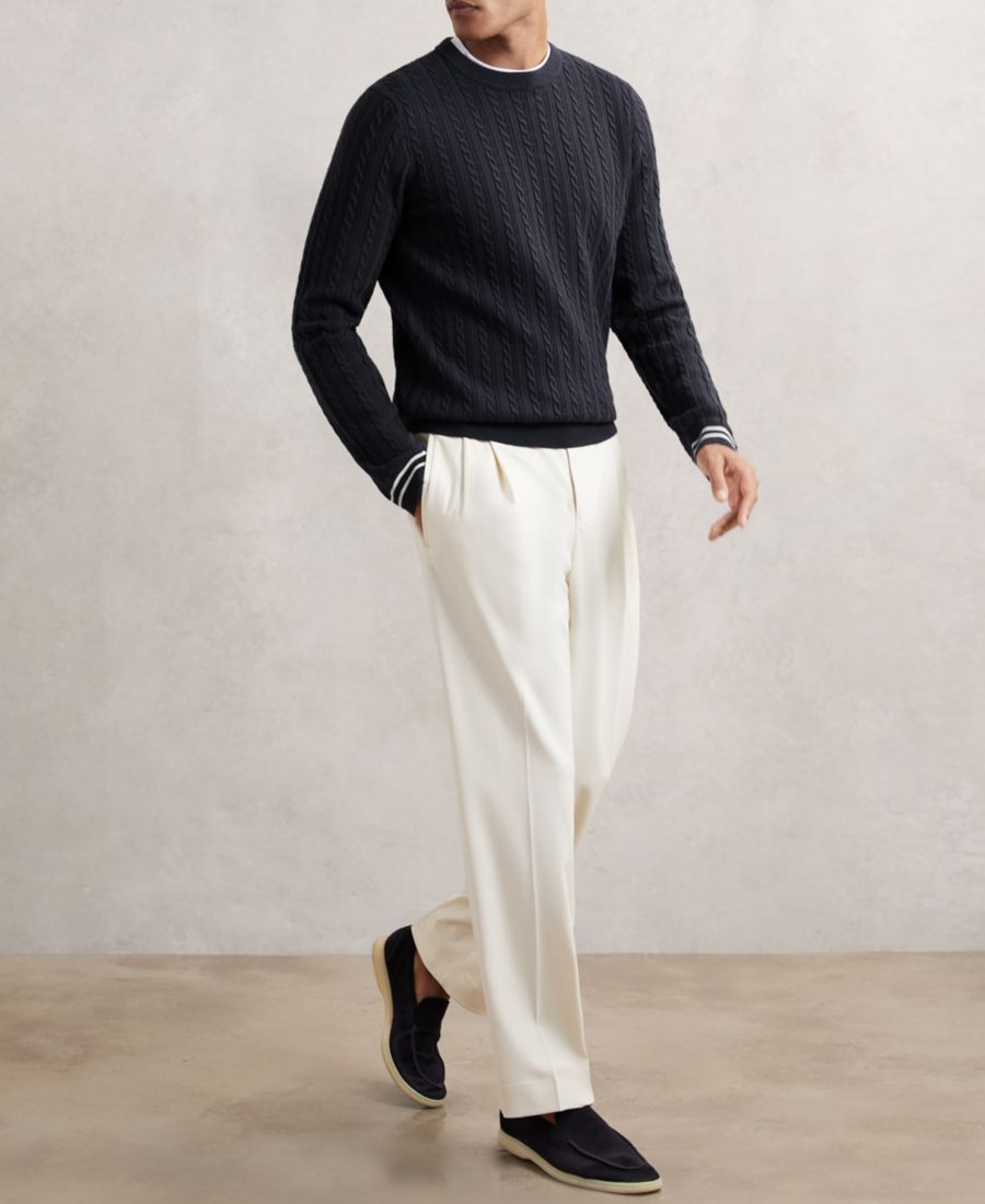 Мужской свитер стандартного кроя, крупной вязки, из шерстяной смеси REISS, Midnight Navy
Мужской свитер стандартного кроя, крупной вязки, из шерстяной смеси REISS, Midnight Navy