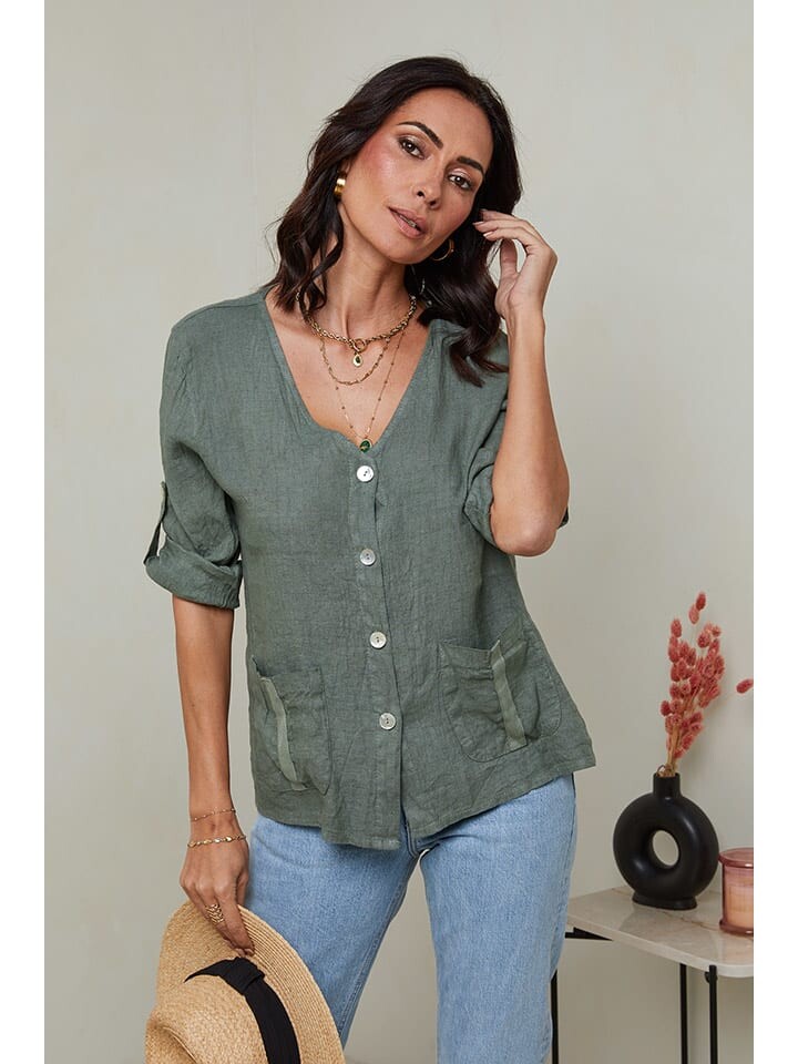 Блуза Le Monde du Lin, зеленый
Блуза Le Monde du Lin, зеленый