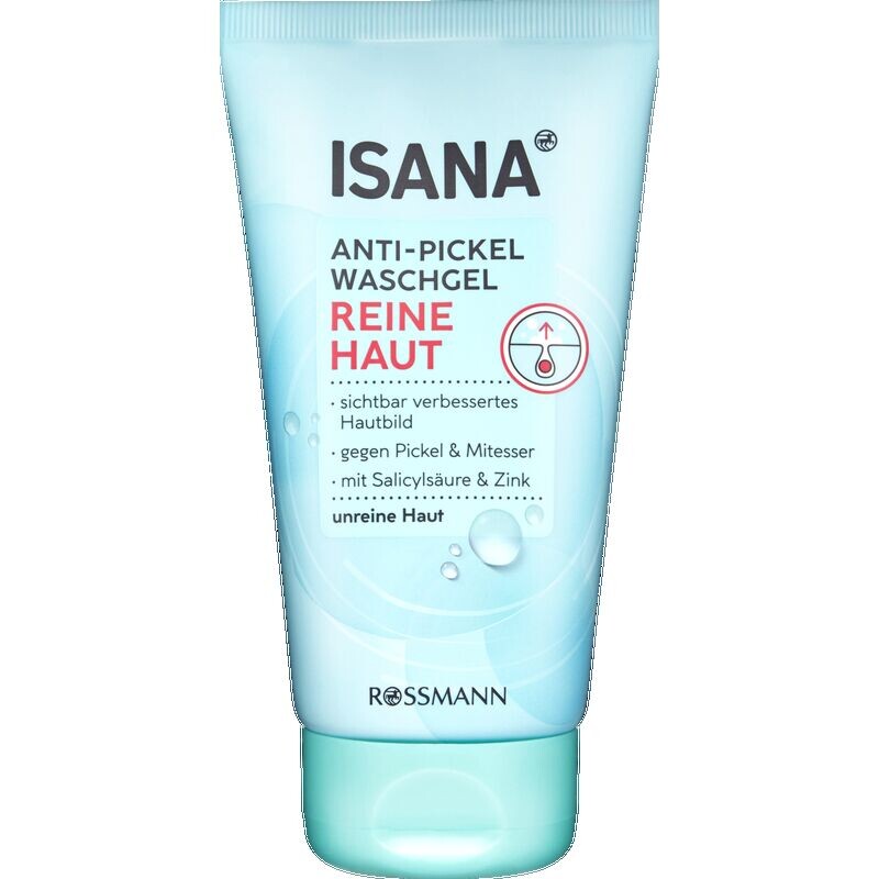 Чистая кожа очищающий гель против прыщей ISANA, 150 ml
Чистая кожа очищающий гель против прыщей ISANA, 150 ml