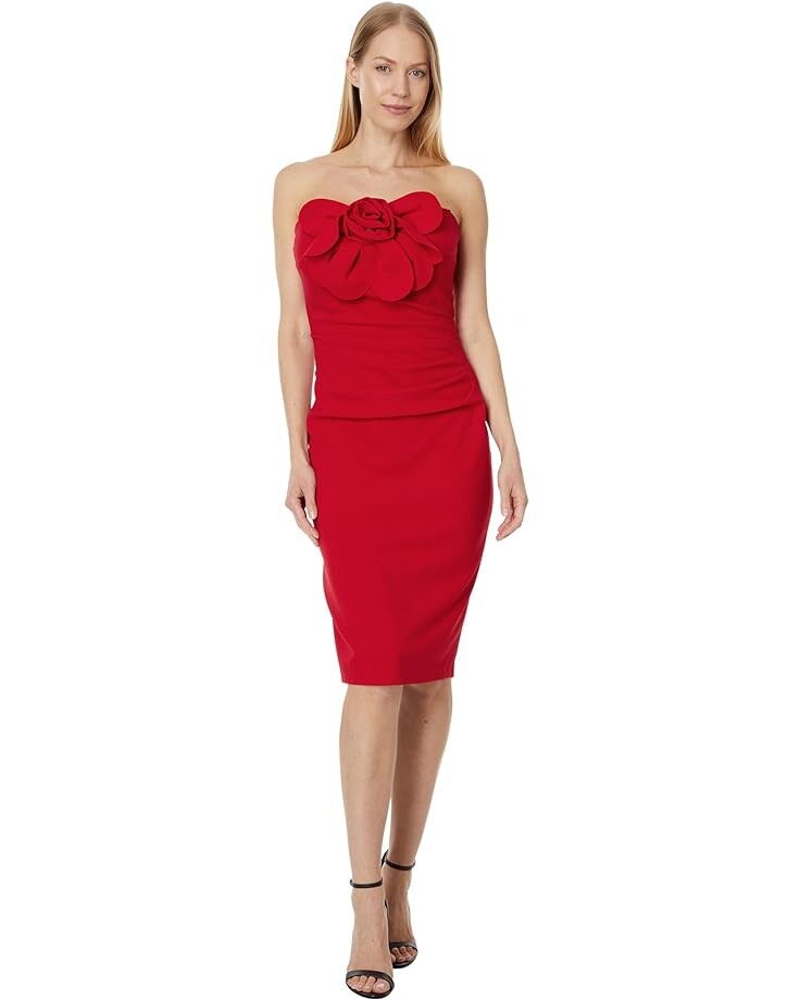 Платье Betsy & Adam Short Scuba Crepe Strapless Flower, красный
Платье Betsy & Adam Short Scuba Crepe Strapless Flower, красный