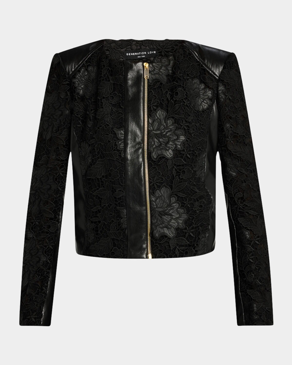 Кожаная комбинированная куртка Dalma из веганского гипюра Generation Love, черный
Кожаная комбинированная куртка Dalma из веганского гипюра Generation Love, черный