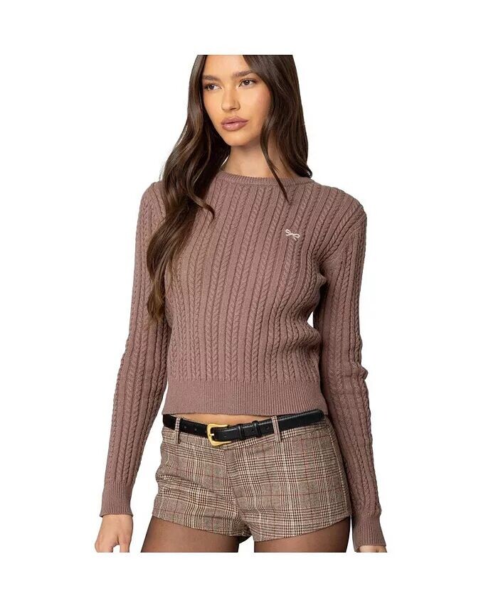 Женский свитер Beverly Bow Cable Knit Edikted, коричневый
Женский свитер Beverly Bow Cable Knit Edikted, коричневый