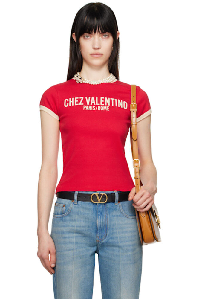 Футболка из хлопкового джерси красного цвета Valentino
Футболка из хлопкового джерси красного цвета Valentino