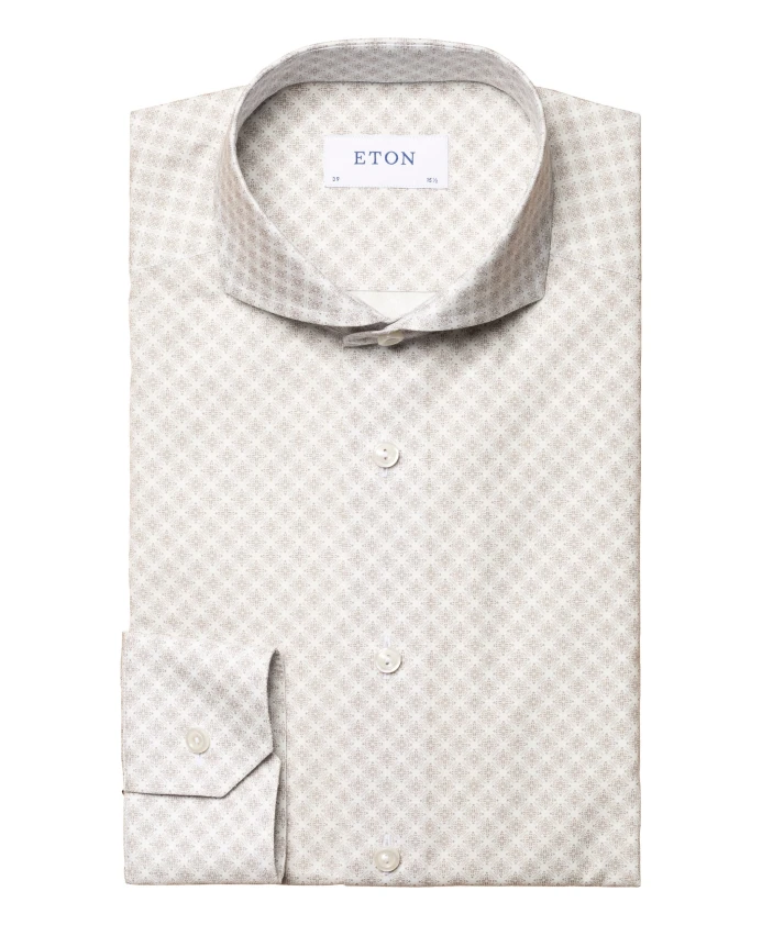 Рубашка приталенного кроя с принтом Eton, коричневый
Рубашка приталенного кроя с принтом Eton, коричневый
