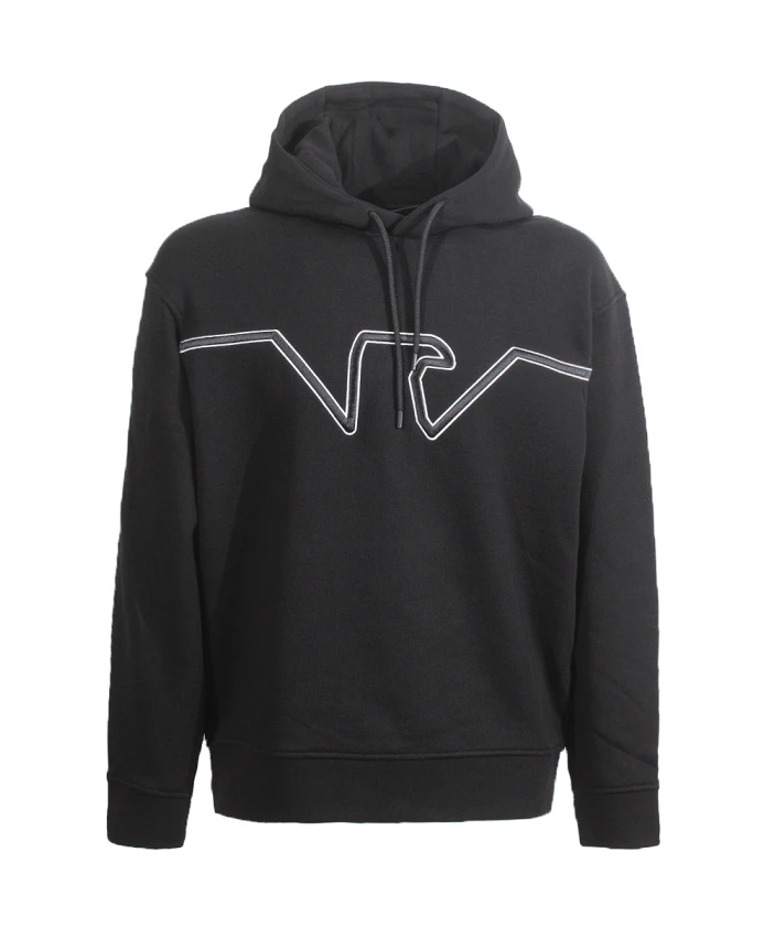 Худи с тисненым логотипом Emporio Armani, черный
Худи с тисненым логотипом Emporio Armani, черный