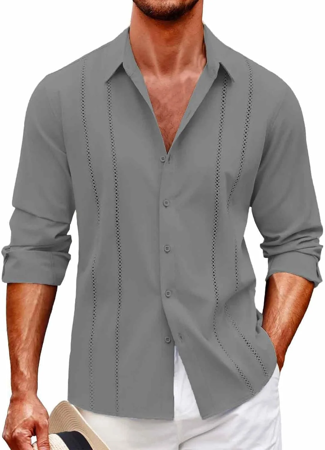 Мужская рубашка с длинным рукавом Casual Striped Button Up, легкая и дышащая HJINGSUN
Мужская рубашка с длинным рукавом Casual Striped Button Up, легкая и дышащая HJINGSUN