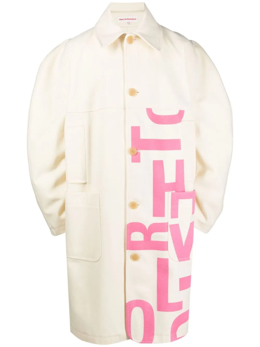 Однобортное пальто Otherwordly Walter Van Beirendonck, нейтральный
Однобортное пальто Otherwordly Walter Van Beirendonck, нейтральный