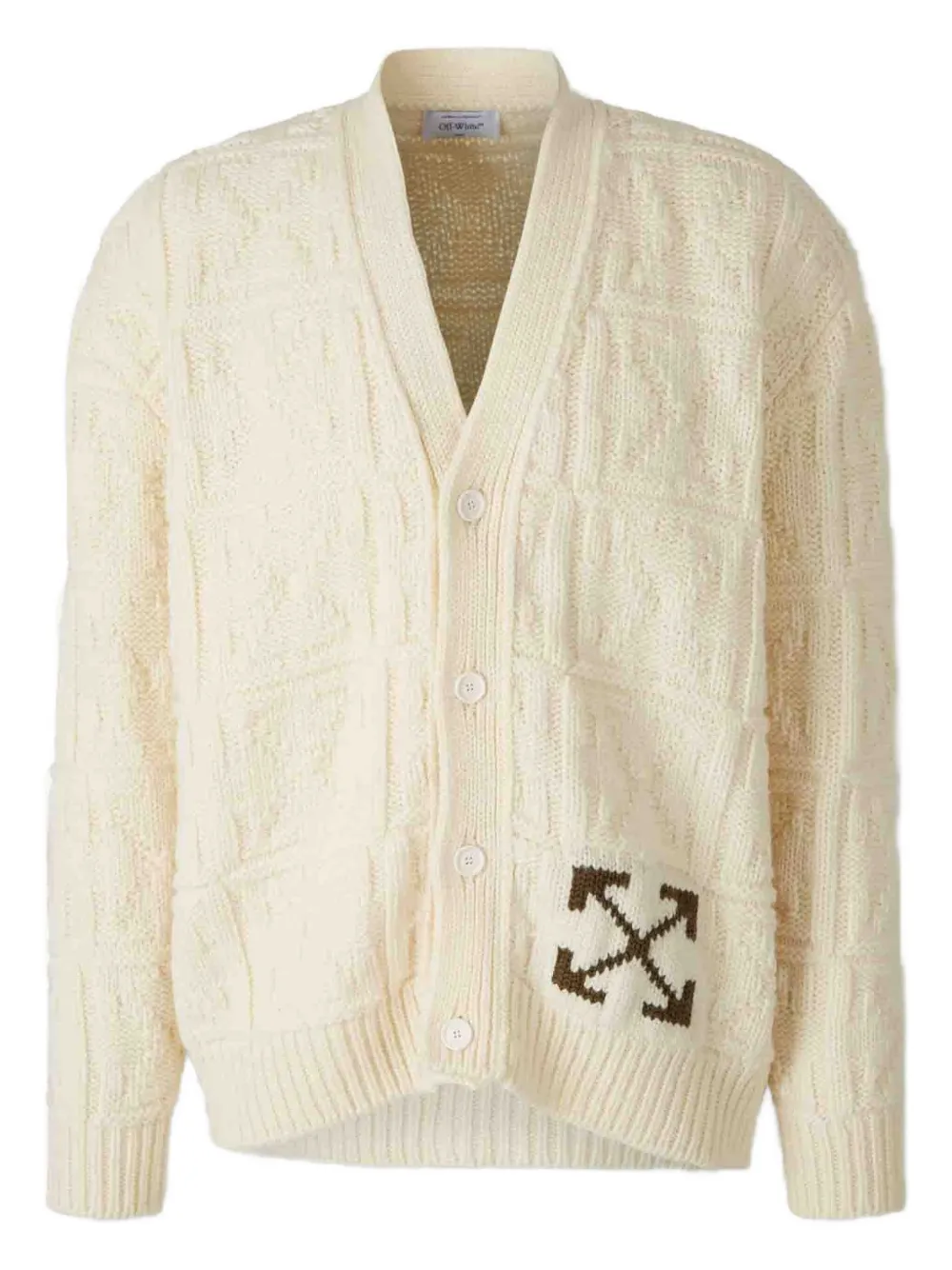 Кардиган с V-образным вырезом Off-White, нейтральный
Кардиган с V-образным вырезом Off-White, нейтральный