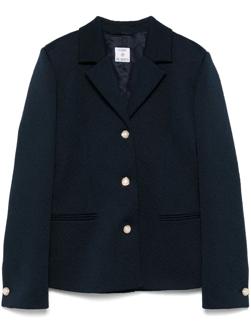 Однобортный пиджак с монограммой CASABLANCA, синий
Однобортный пиджак с монограммой CASABLANCA, синий