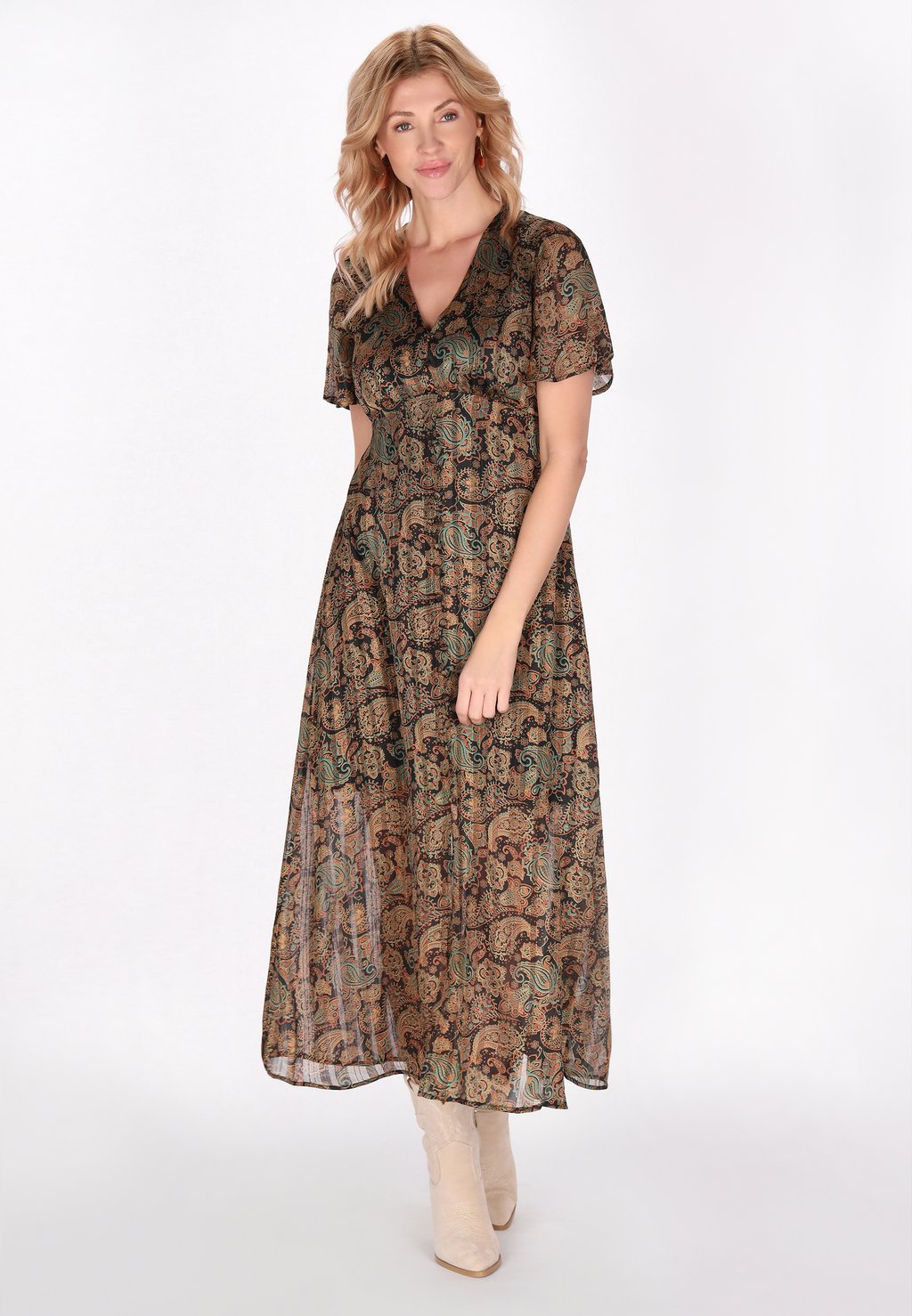 Повседневное платье usha, мультиколор 
Повседневное платье usha, мультиколор