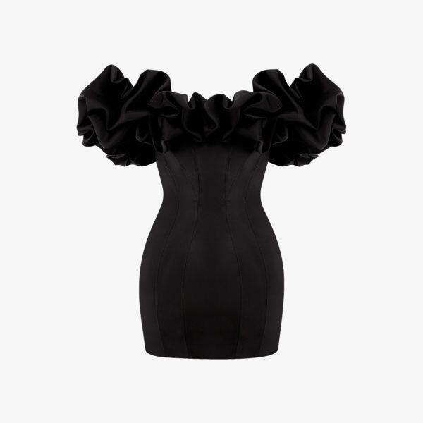 Платье мини selena из эластичного атласа с открытыми плечами House Of Cb, черный
Платье мини selena из эластичного атласа с открытыми плечами House Of Cb, черный