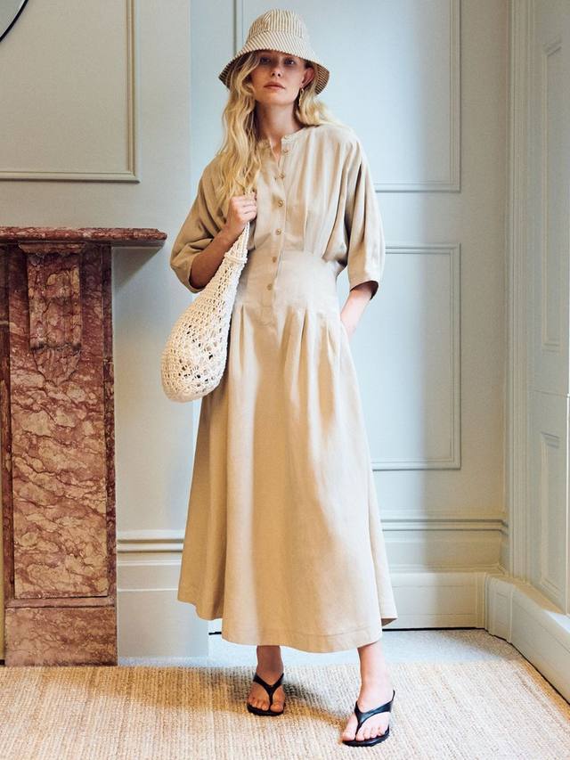 Платье-рубашка nova с укороченной талией VIVERE, кэмел
Платье-рубашка nova с укороченной талией VIVERE, кэмел