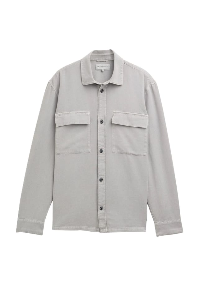 Верхняя рубашка из хлопка с планкой на пуговицах Denim Tom Tailor, серый
Верхняя рубашка из хлопка с планкой на пуговицах Denim Tom Tailor, серый