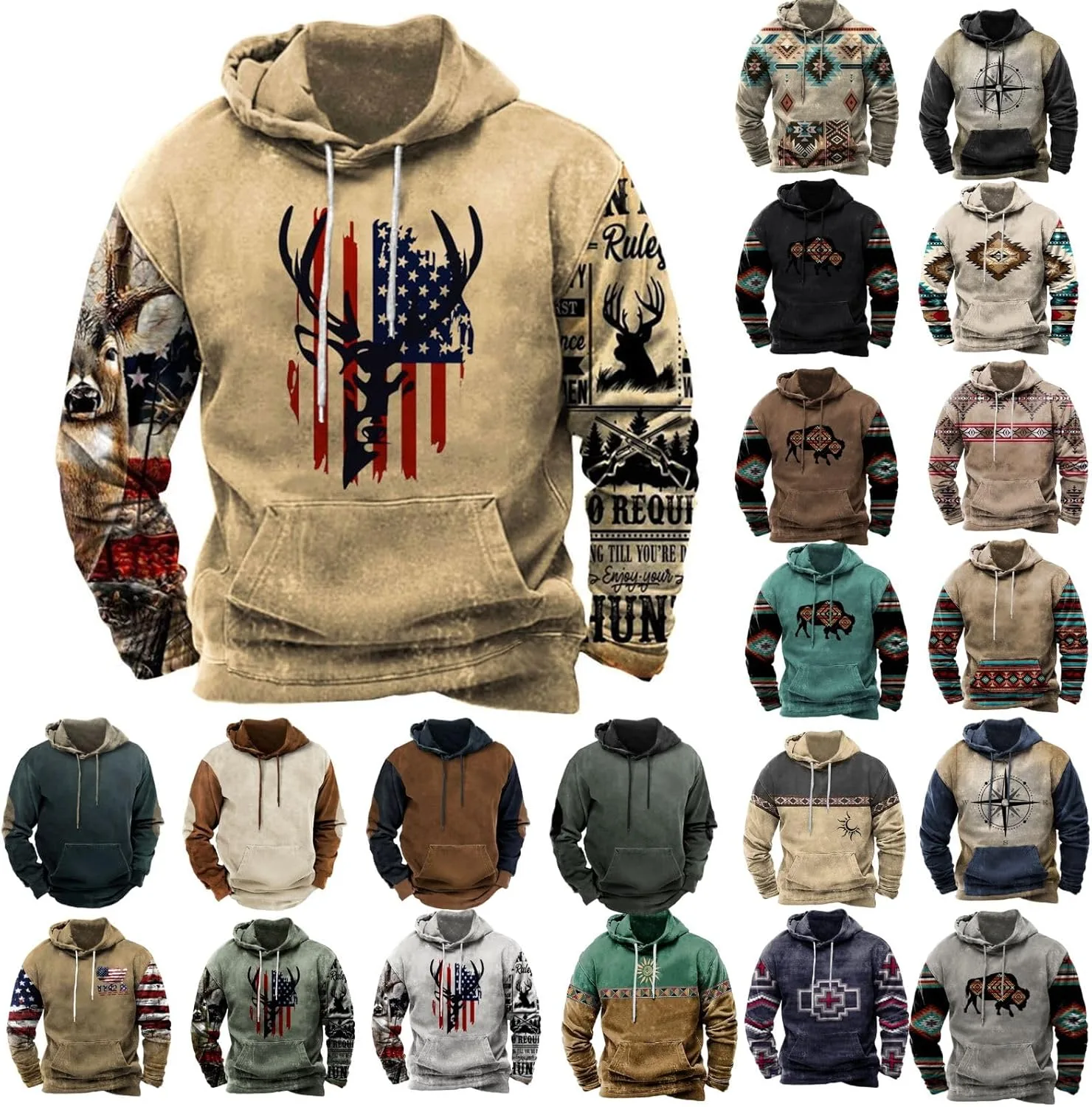 Винтажный свитшот для мужчин Western Ethnic Printed с карманами Homisy
Винтажный свитшот для мужчин Western Ethnic Printed с карманами Homisy