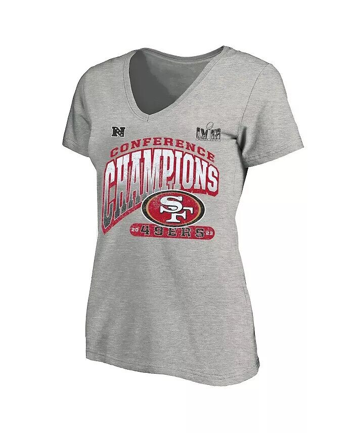 Женская футболка Heather Gray San Francisco 49ers 2023 NFC Champions Plus Size Hail Mary с V-образным вырезом Fanatics
Женская футболка Heather Gray San Francisco 49ers 2023 NFC Champions Plus Size Hail Mary с V-образным вырезом Fanatics