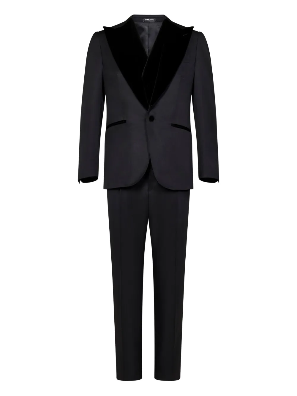 Костюм с бархатными лацканами FRANZESE COLLECTION, черный
Костюм с бархатными лацканами FRANZESE COLLECTION, черный