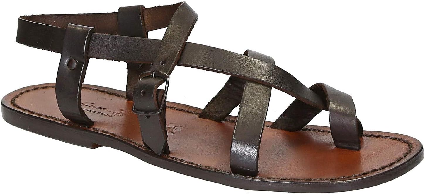 Мужские кожаные сандалии ручной работы в винтажном кожаном цвете Gianluca - L'Artigiano Del Cuoio, темно-коричневый
Мужские кожаные сандалии ручной работы в винтажном кожаном цвете Gianluca - L'Artigiano Del Cuoio, темно-коричневый