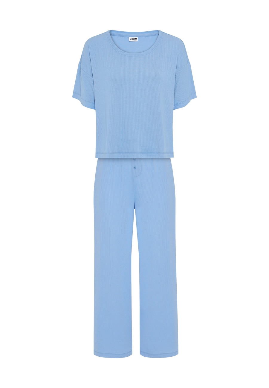 Пижама LSCN by LASCANA, небесно-голубой
Пижама LSCN by LASCANA, небесно-голубой