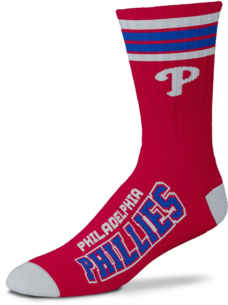 Красные носки Deuce Crew с 4 полосками для босых ног Philadelphia Phillies For Bare Feet 
Красные носки Deuce Crew с 4 полосками для босых ног Philadelphia Phillies For Bare Feet