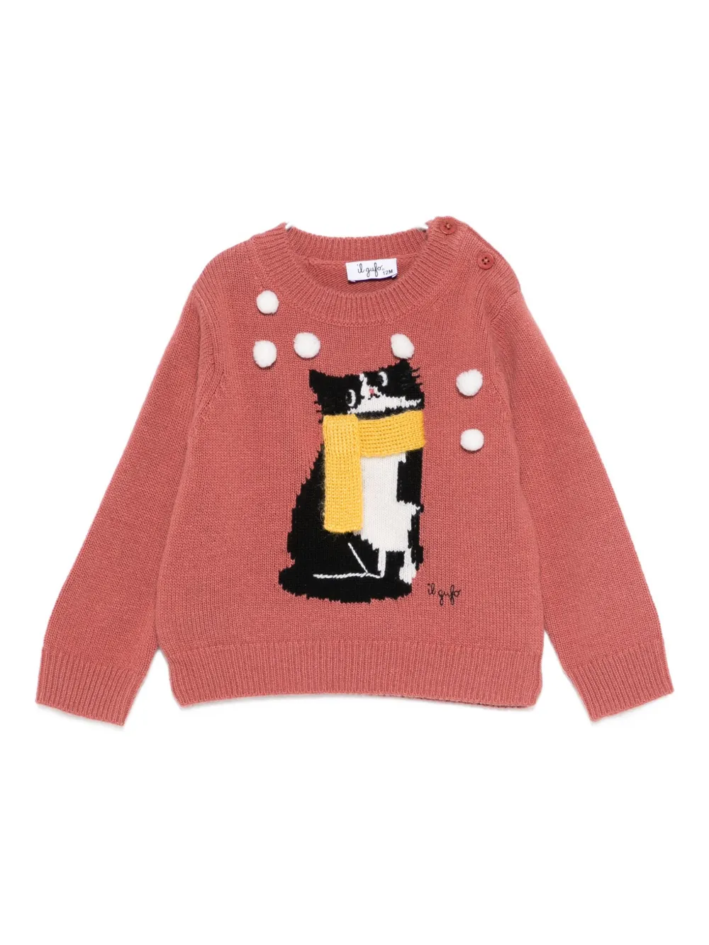 Свитер с помпонами Il Gufo, розовый
Свитер с помпонами Il Gufo, розовый