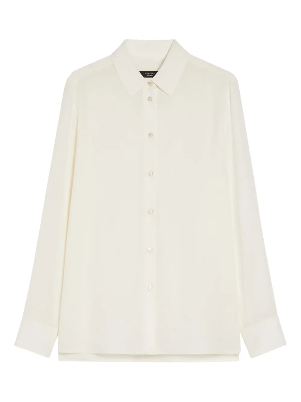 Шелковая рубашка с классическим воротником Weekend Max Mara, белый
Шелковая рубашка с классическим воротником Weekend Max Mara, белый