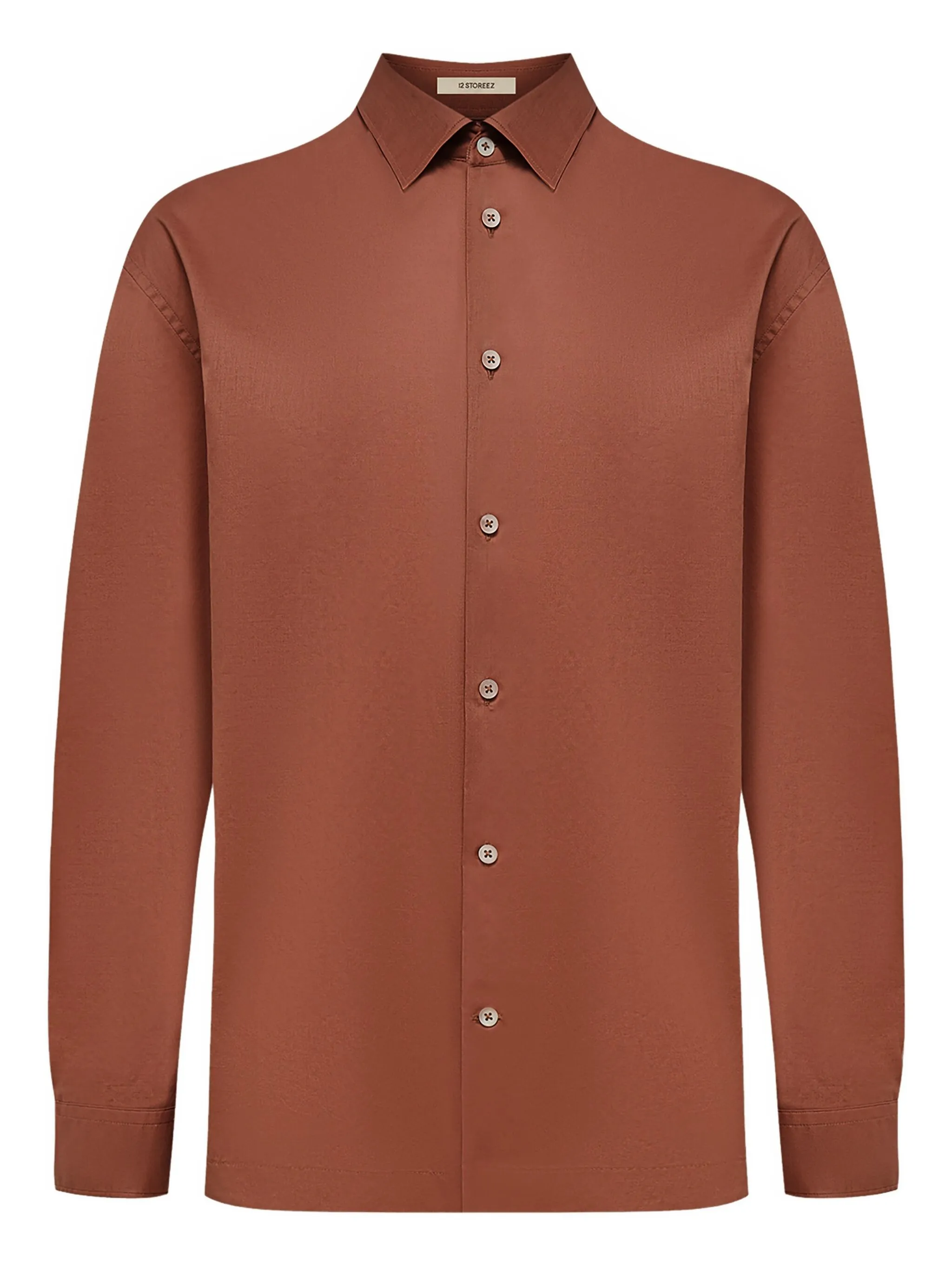 Хлопковая вуалевая рубашка на пуговицах 12 Storeez, коричневый
Хлопковая вуалевая рубашка на пуговицах 12 Storeez, коричневый