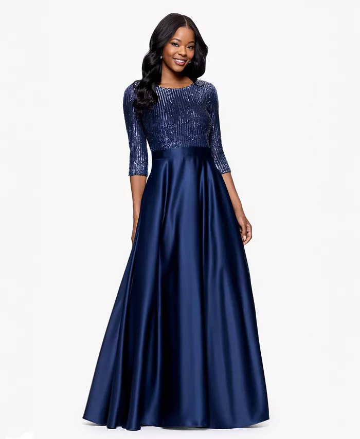 Платье из сатина с декоративными элементами Betsy & Adam, синий
Платье из сатина с декоративными элементами Betsy & Adam, синий